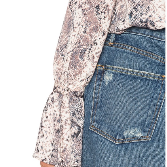 L’Academie The Off The Shoulder Blouse in Snake - Picture 5 of 10